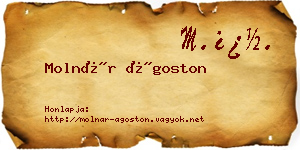 Molnár Ágoston névjegykártya