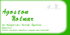 agoston molnar business card